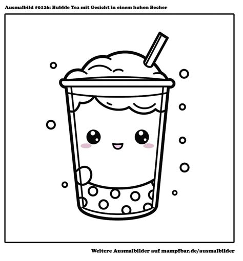 Ausmalbilder Bubble Tea Kreative Malvorlagen zum。